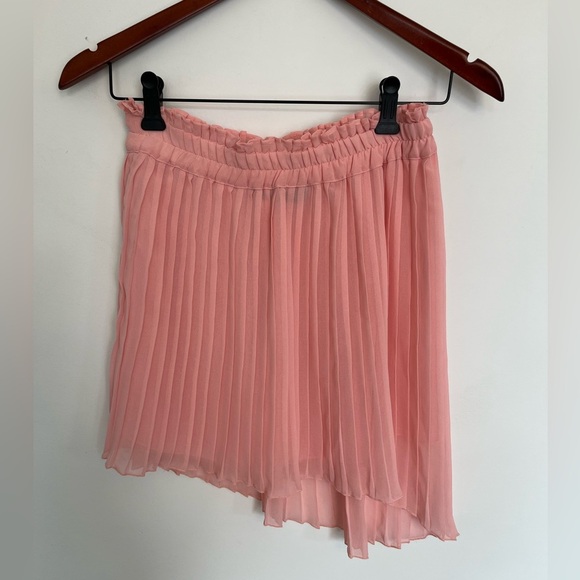 Zara Assymetrical Pink Pleated Skirt size XS - Picture 2 of 5